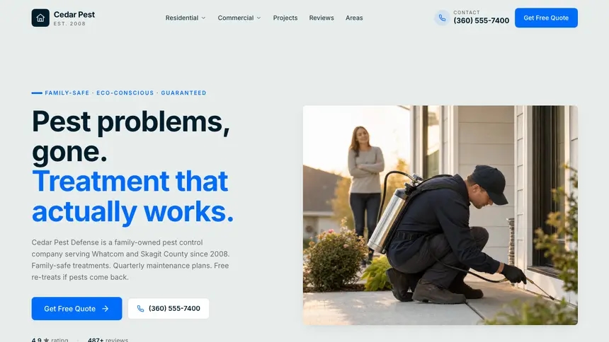 Pest Control Fresh Green demo website thumbnail