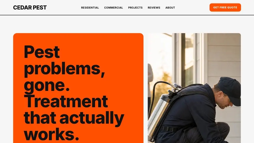 Pest Control Bold Motion demo website thumbnail