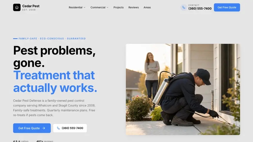 Pest Control Friendly Minimal demo website thumbnail