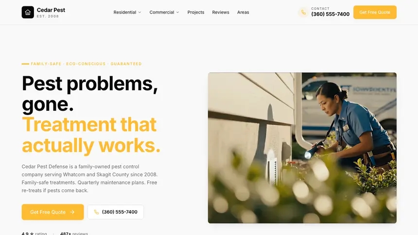 Pest Control Crisp Utility demo website thumbnail