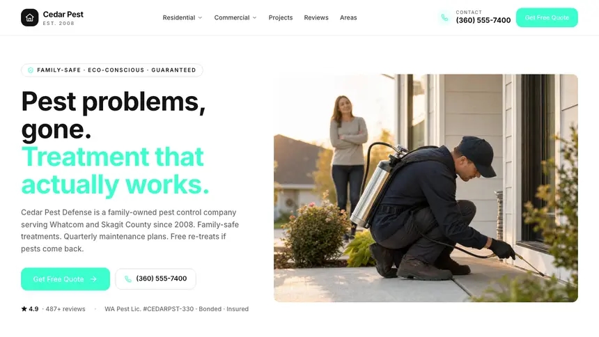 Pest Control Editorial Media demo website thumbnail
