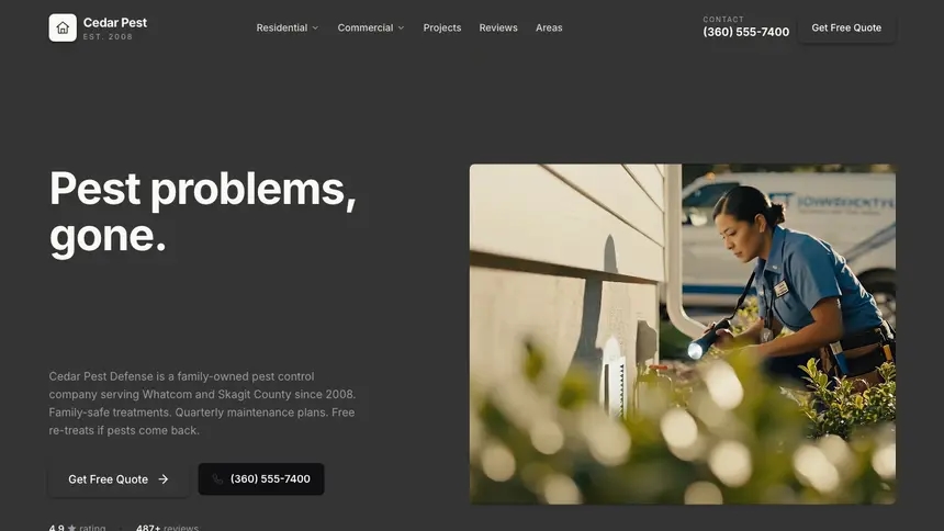 Pest Control Fast Utility demo website thumbnail