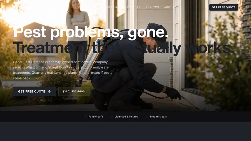 Pest Control Stark Minimal demo website thumbnail