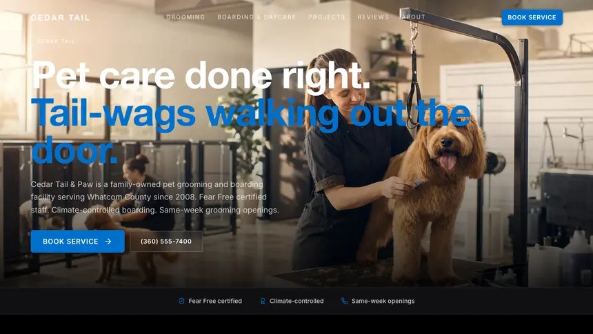 Pet Services Luxury Statement demo website thumbnail