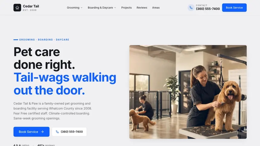 Pet Services Technical Trust demo website thumbnail