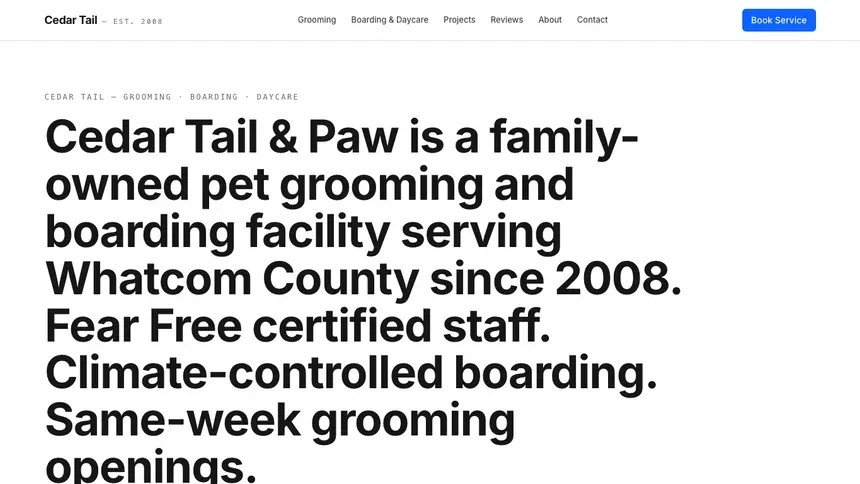Pet Services Enterprise Classic demo website thumbnail