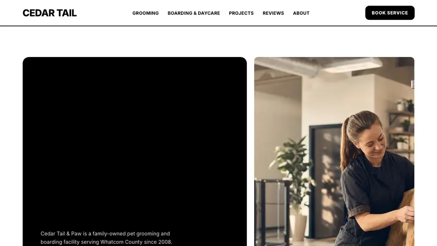 Pet Services Bold Utility demo website thumbnail
