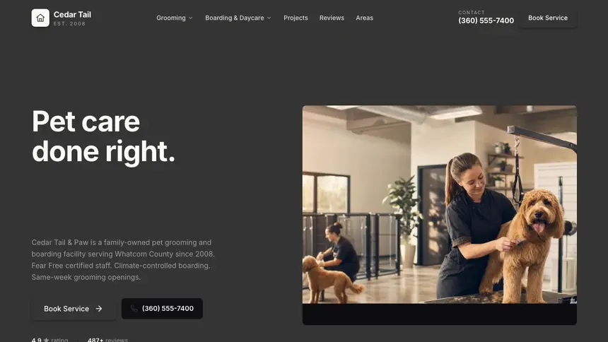 Pet Services Fast Utility demo website thumbnail