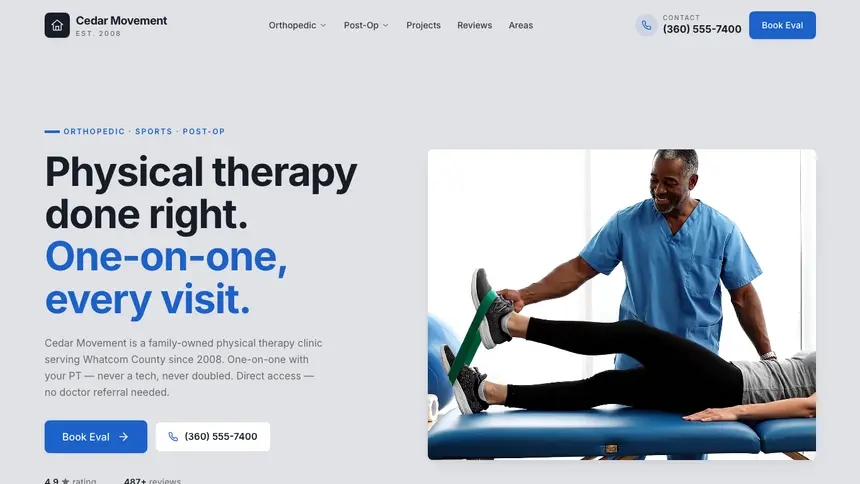 Physical Therapy Structured Grid demo website thumbnail