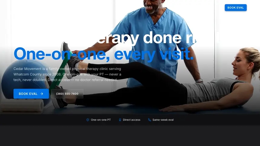 Physical Therapy Minimal Premium demo website thumbnail
