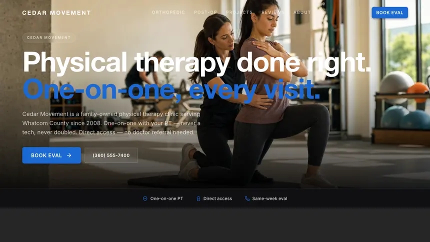 Physical Therapy Precision Classic demo website thumbnail