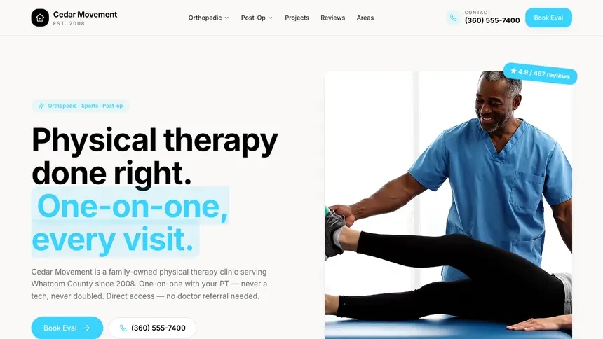 Physical Therapy Crafted Neutral demo website thumbnail