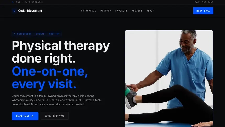Physical Therapy Trusted Finance demo website thumbnail