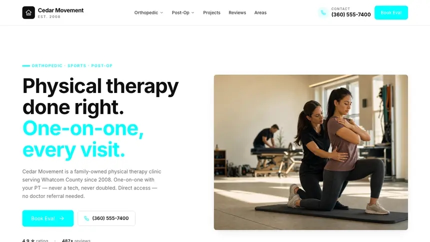Physical Therapy Modular Clean demo website thumbnail