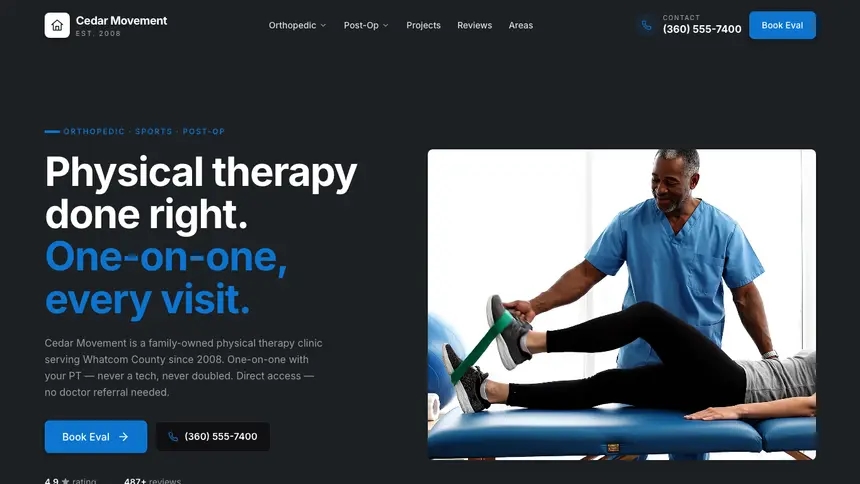 Physical Therapy Friendly App demo website thumbnail