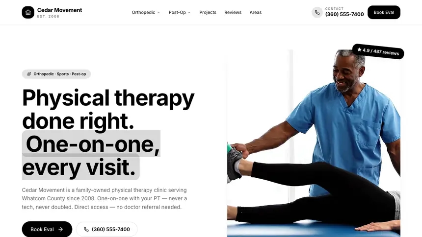 Physical Therapy Playful Creative demo website thumbnail