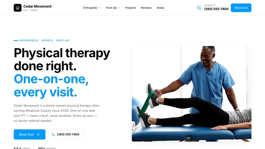 Physical Therapy Motion Forward demo website thumbnail