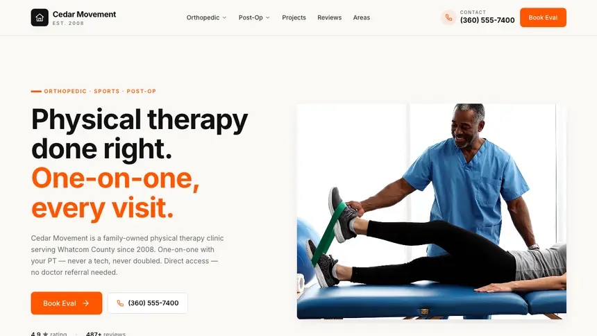 Physical Therapy Approachable Support demo website thumbnail