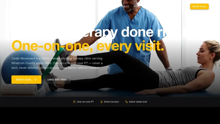 Physical Therapy High Impact demo website thumbnail