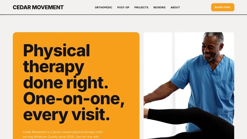 Physical Therapy Confident Brand demo website thumbnail