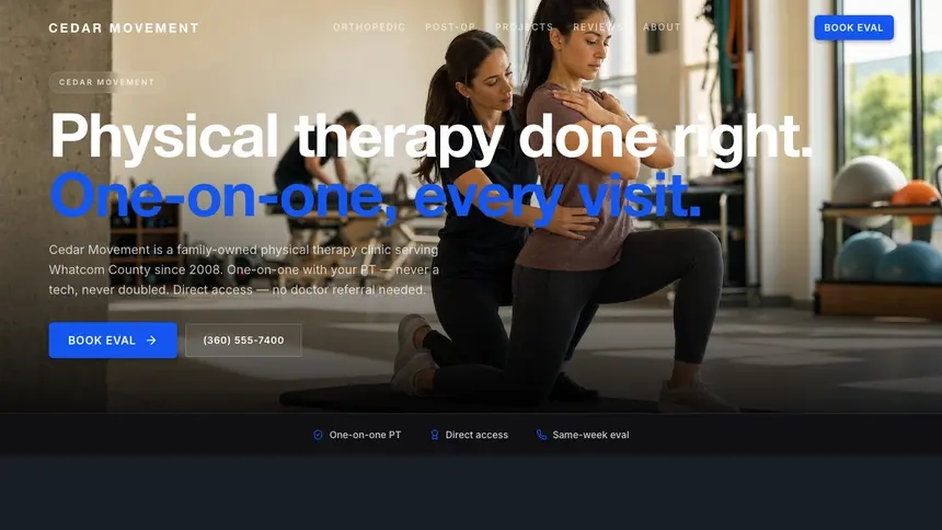Physical Therapy Compact Modern demo website thumbnail