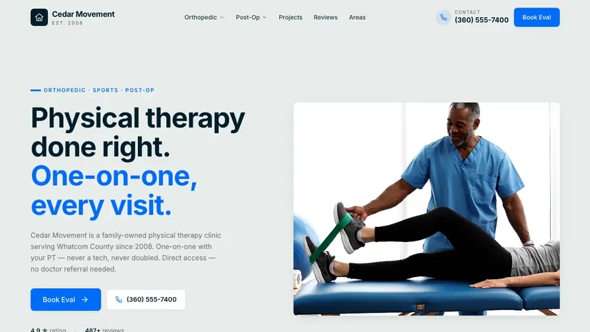 Physical Therapy Fresh Green demo website thumbnail