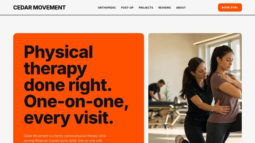 Physical Therapy Bold Motion demo website thumbnail