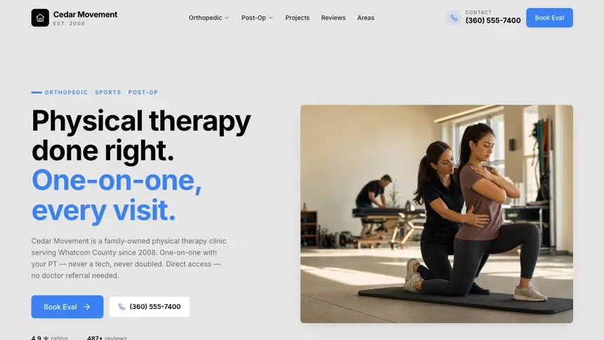 Physical Therapy Friendly Minimal demo website thumbnail