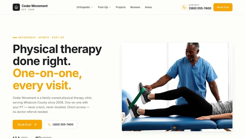 Physical Therapy Playful Product demo website thumbnail