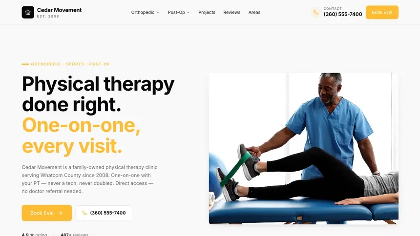 Physical Therapy Crisp Utility demo website thumbnail