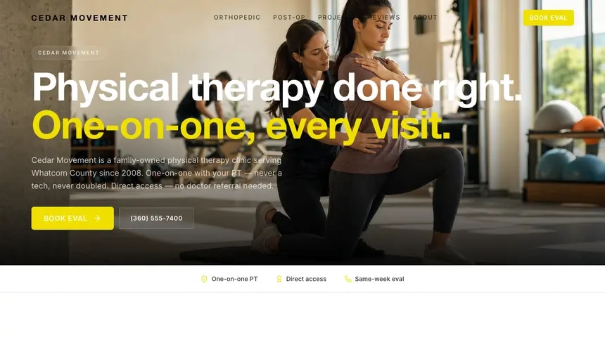 Physical Therapy Modern European demo website thumbnail