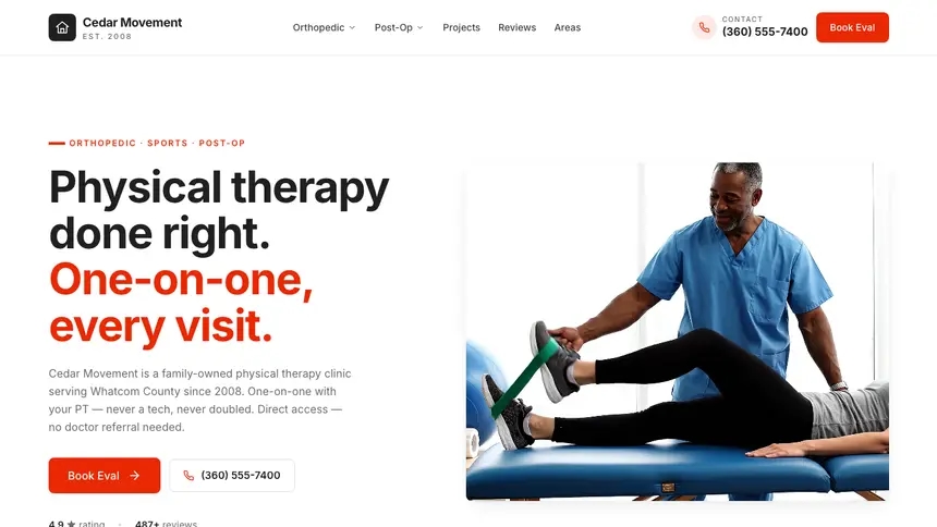 Physical Therapy Technical Clean demo website thumbnail
