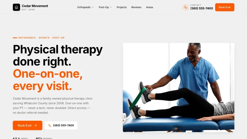 Physical Therapy Minimal Mail demo website thumbnail