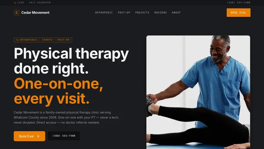 Physical Therapy Modern Finance demo website thumbnail