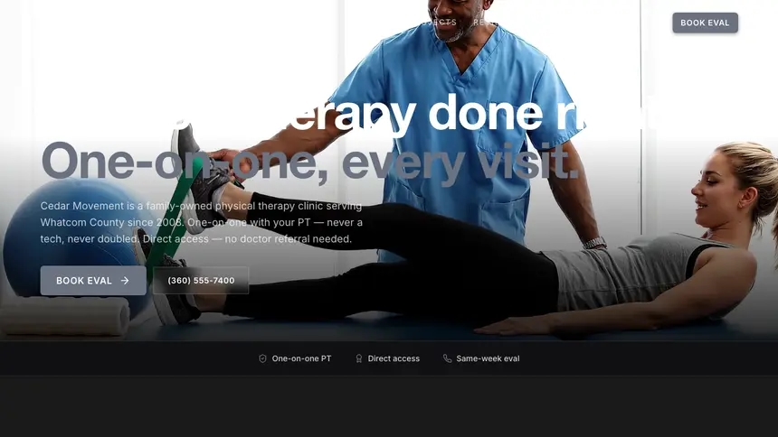 Physical Therapy Creative Studio demo website thumbnail