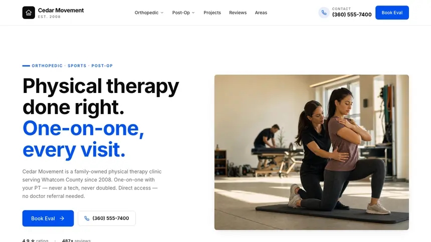 Physical Therapy Editorial Content demo website thumbnail