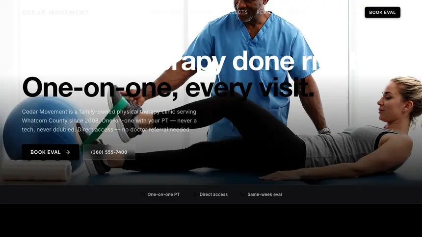 Physical Therapy High Contrast demo website thumbnail