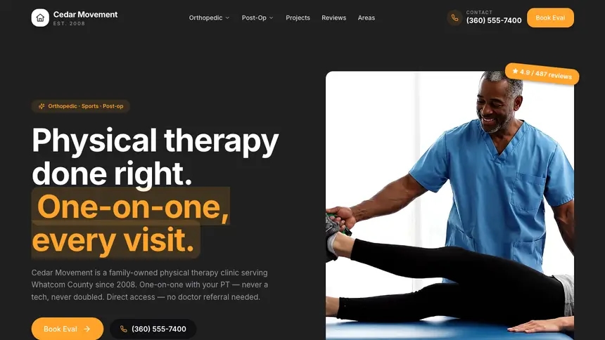 Physical Therapy Vibrant Media demo website thumbnail