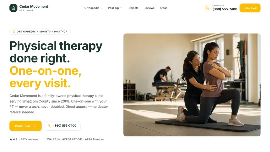 Physical Therapy Warm Retail demo website thumbnail