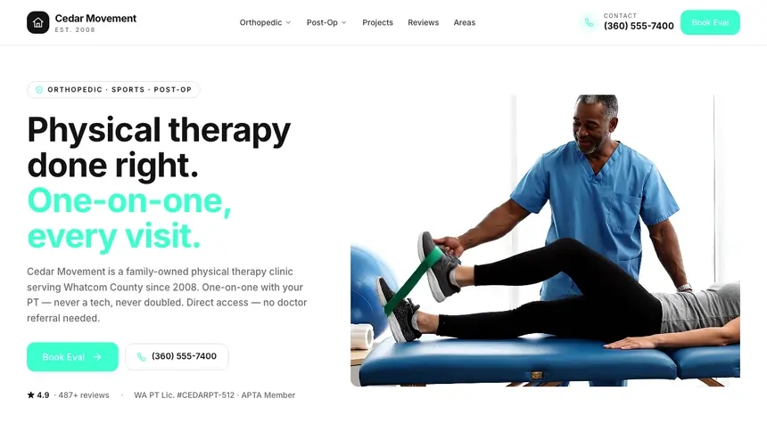 Physical Therapy Editorial Media demo website thumbnail