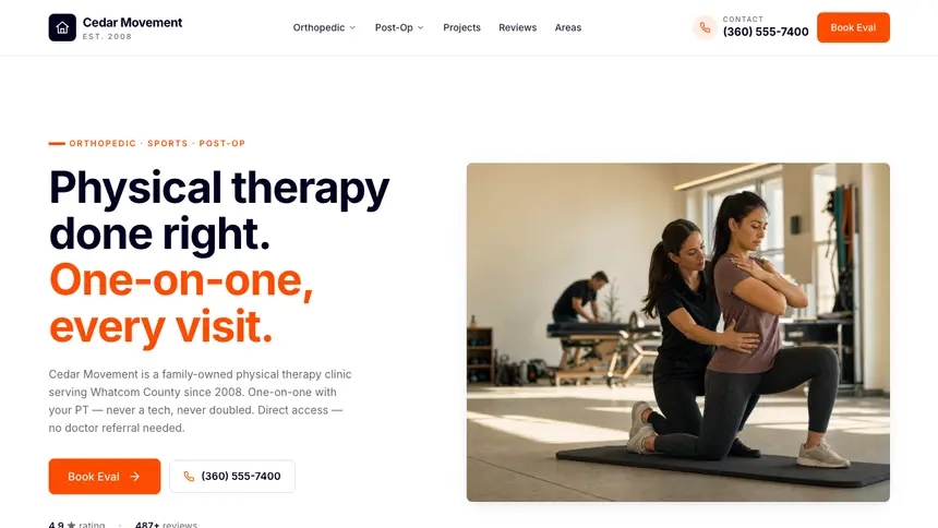 Physical Therapy Collaborative Tech demo website thumbnail