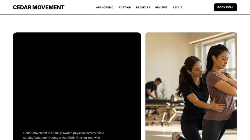 Physical Therapy Bold Utility demo website thumbnail