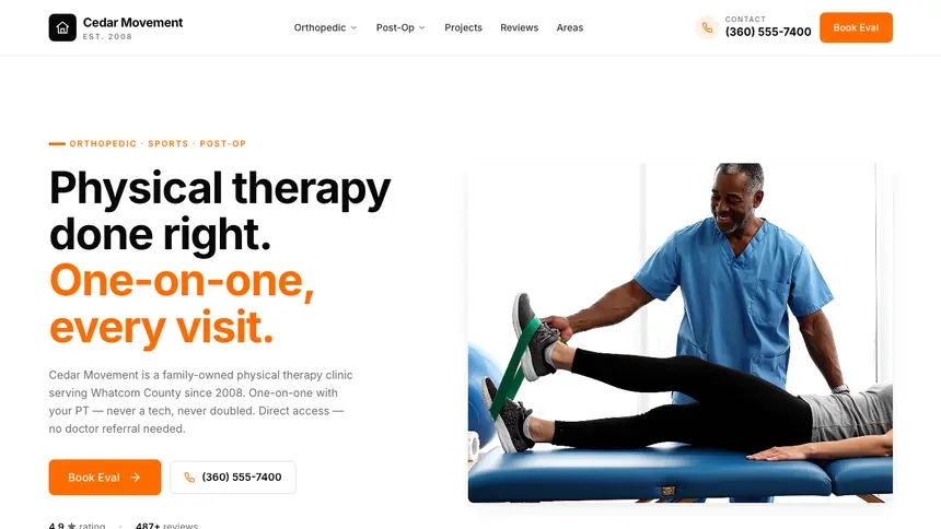 Physical Therapy Designer Flexible demo website thumbnail