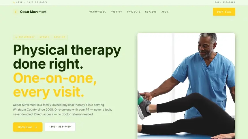 Physical Therapy Bright Finance demo website thumbnail