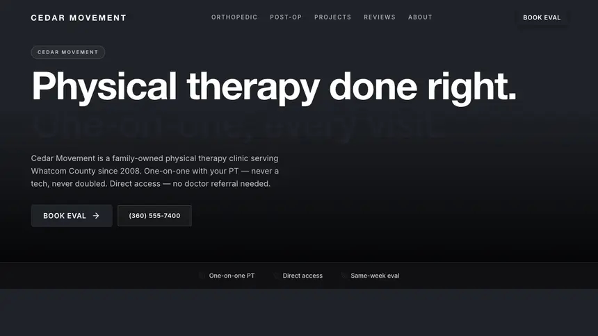 Physical Therapy Stark Minimal demo website thumbnail