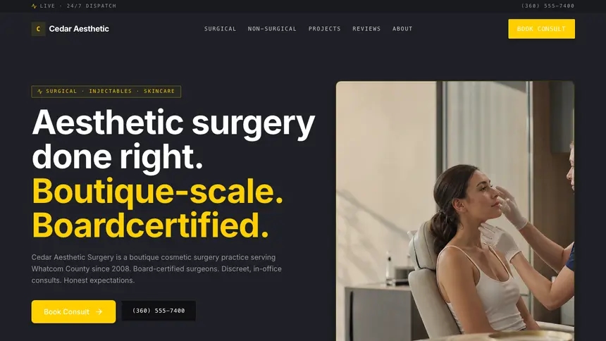 Cosmetic Surgery Bold Contrast demo website thumbnail