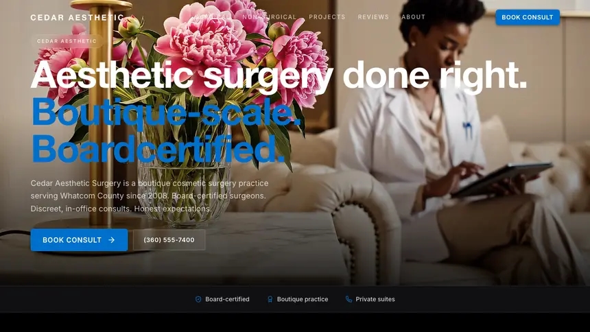Cosmetic Surgery Luxury Statement demo website thumbnail