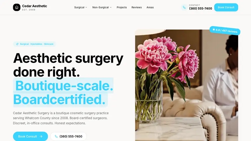 Cosmetic Surgery Crafted Neutral demo website thumbnail