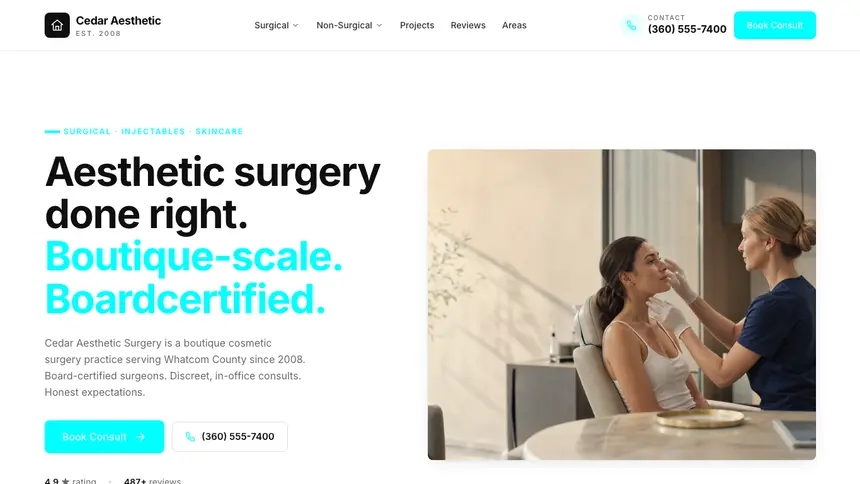 Cosmetic Surgery Modular Clean demo website thumbnail