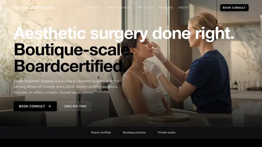 Cosmetic Surgery Expressive Modern demo website thumbnail